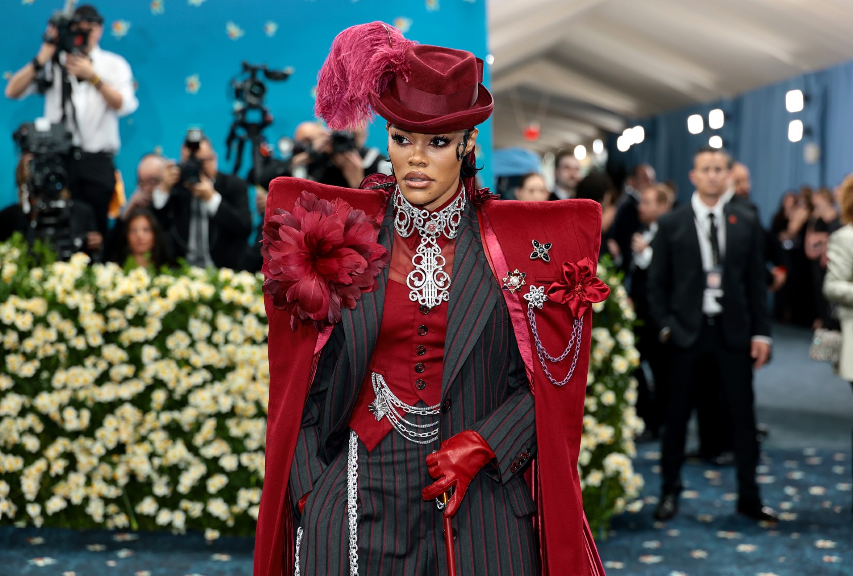 Teyana Taylor attends the 2025 Met Gala Celebrating "Superfine: Tailoring Black Style" at Metropolitan Museum of Art on May 05, 2025 in New York City. (Dimitrios Kambouris/Getty Images for The Met Museum/Vogue)