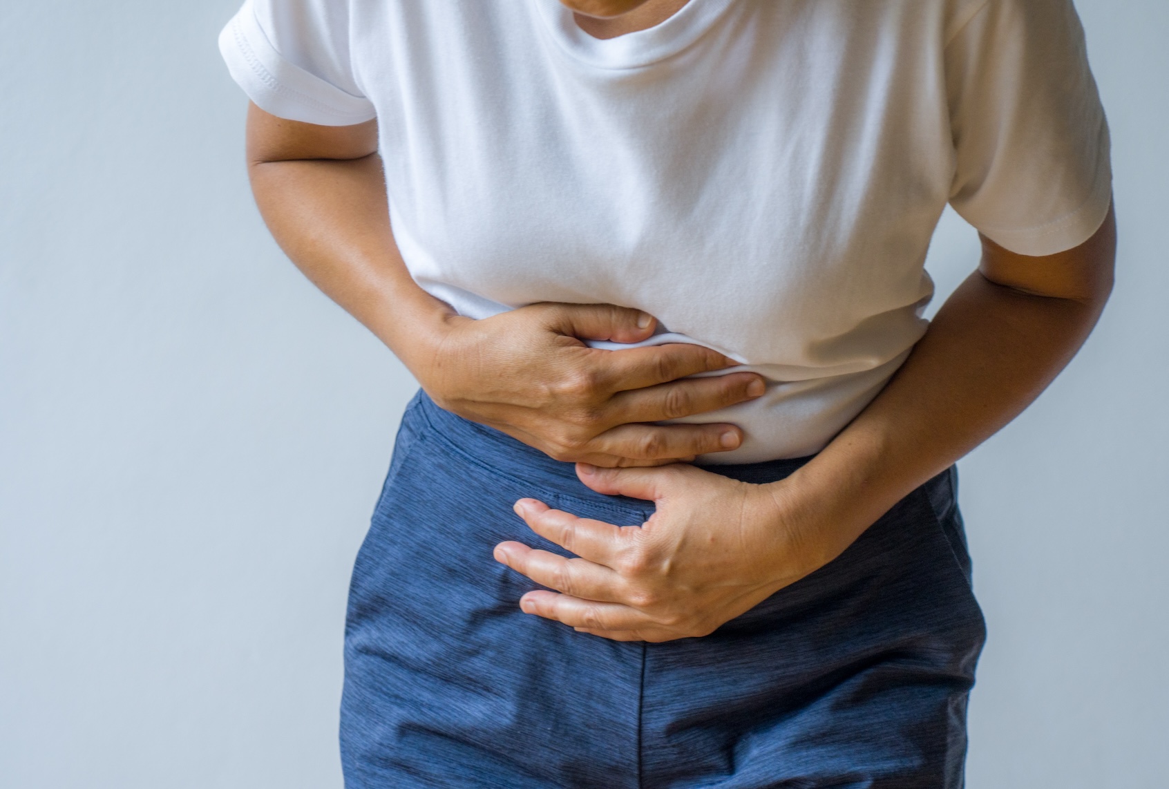 Woman having painful stomachache. (Getty Images / athima tongloom)