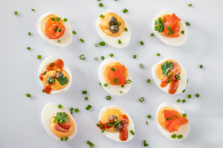 Variety of deviled eggs (AlexPro9500 / Getty Images )