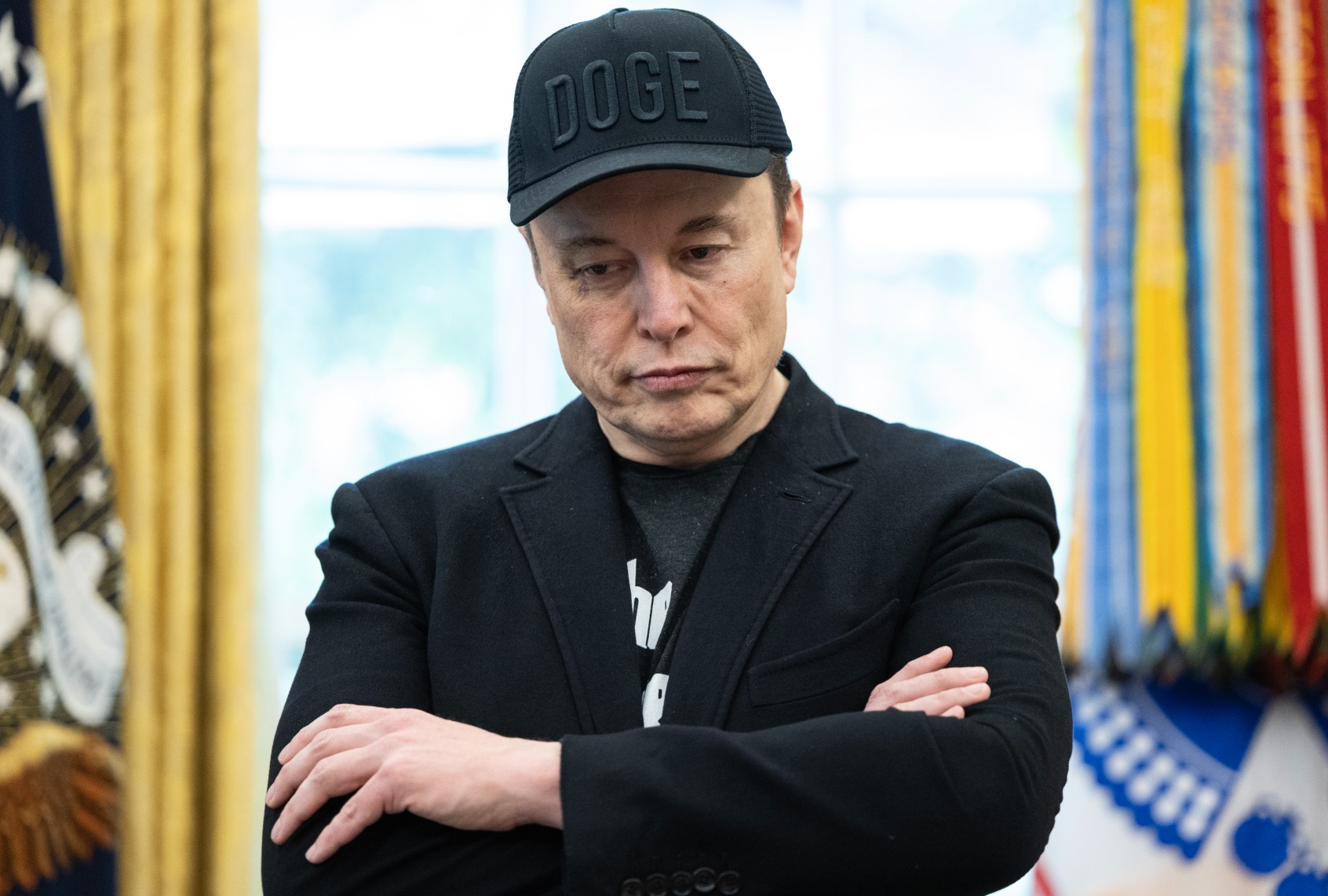 Elon Musk, during a news conference with President Donald Trump on May 30, 2025 inside the Oval Office at the White House in Washington. (Photo by Tom Brenner For The Washington Post via Getty Images)