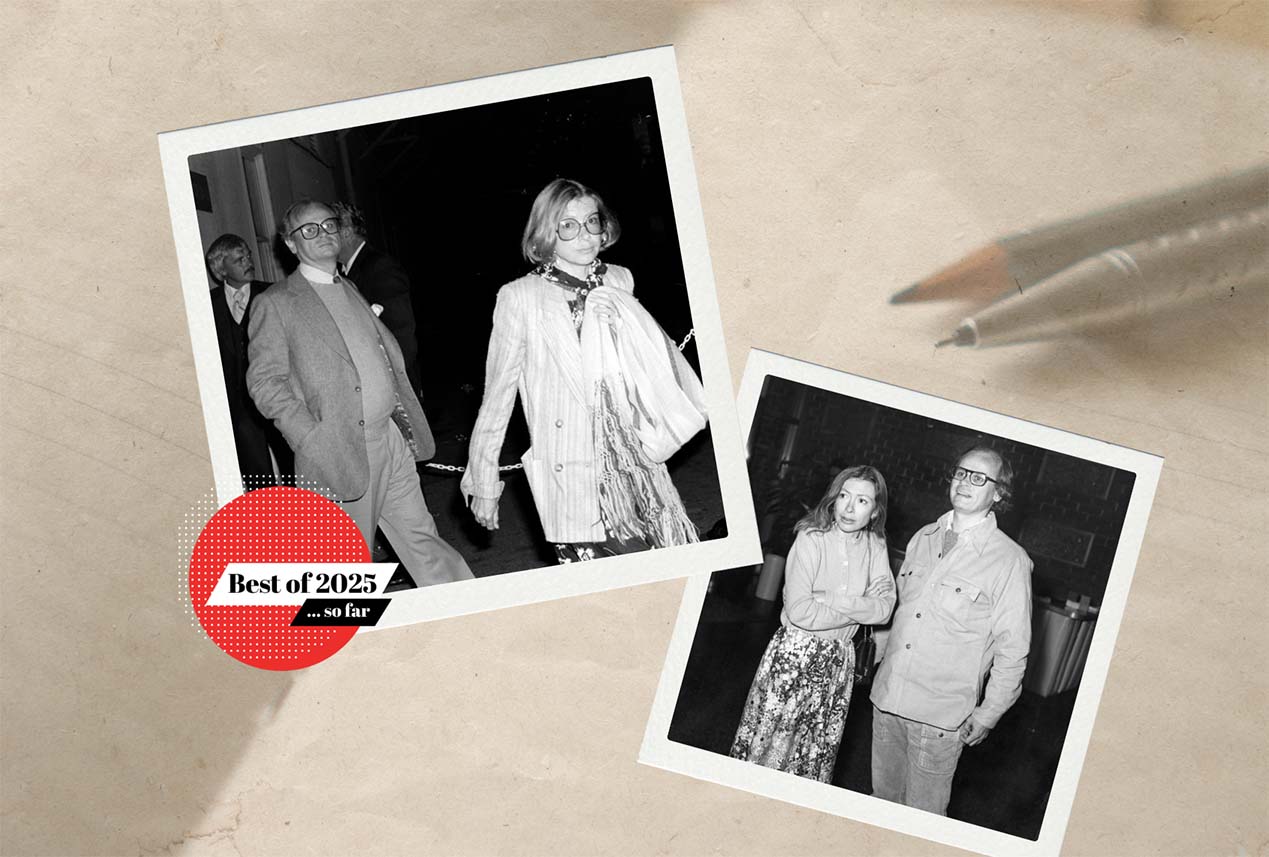 Author Joan Didion and her husband, John Gregory Dunne, captured in candid moments (Photo illustration by Salon / Getty Images / Lauri Gaffin / Frank Edwards)
