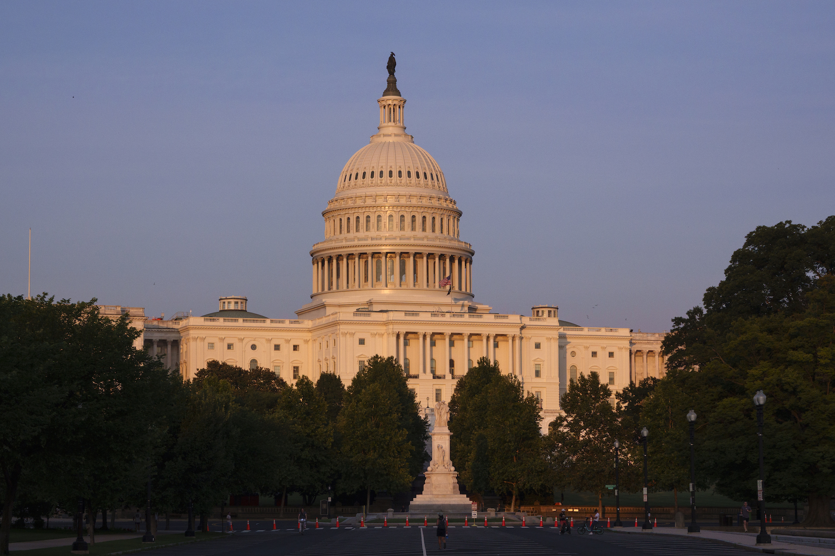 The U.S. Capitol Building is seen as the sun sets on June 21, 2025 in Washington, DC. (Photo by Kevin Carter/Getty Images)