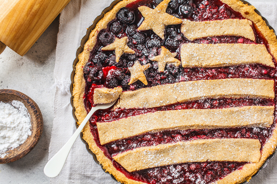 American flag-themed pie (vaaseenaa / Getty Images )
