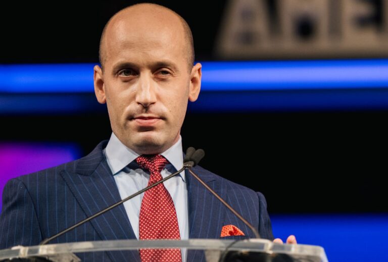 Stephen Miller speaks during the Conservative Political Action Conference (CPAC) in 2021. (Brandon Bell/Getty Images)