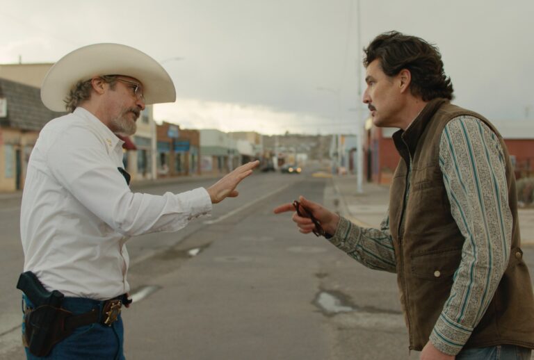 Joaquin Phoenix and Pedro Pascal in "Eddington" (Courtesy of A24)