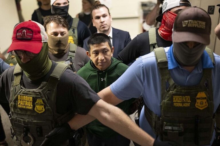 A federal judge said ICE cannot use racially motivated tactics to find and arrest illegal immigrants. (Mostafa Bassim / Anadolu / Getty Images)