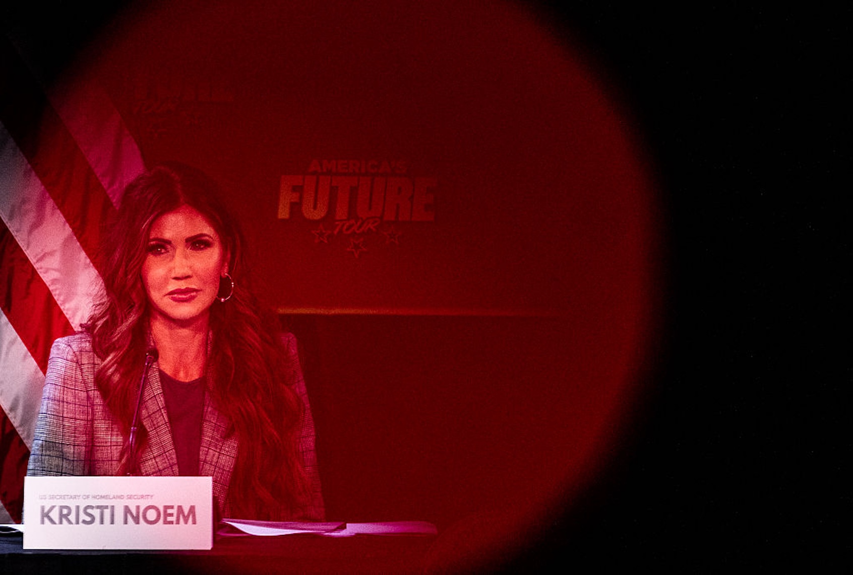 Department of Homeland Security Secretary Kristi Noem attends an event on June 20, 2025 in Detroit, Mich. (Emily Elconin/Getty Images)