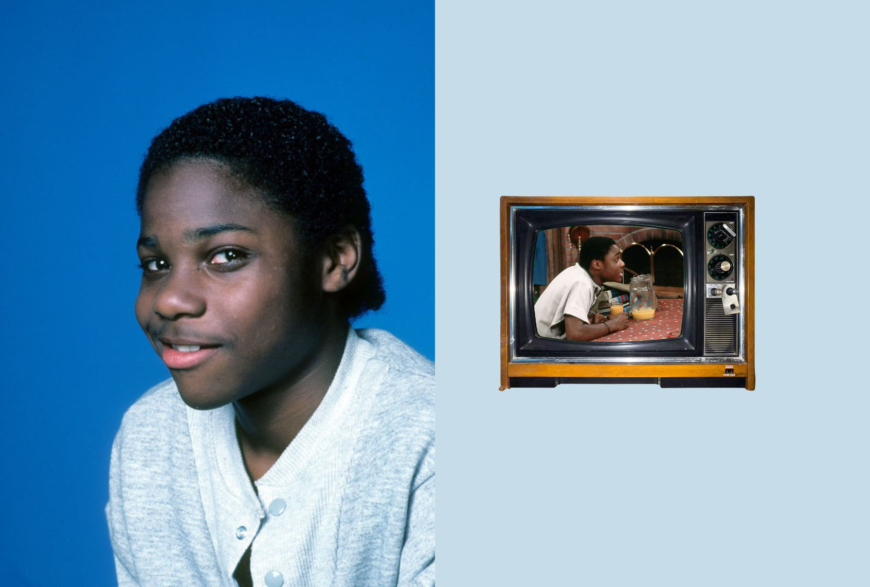 Actor Malcolm-Jamal Warner in 1985 and on set of "The Cosby Show" (Photo illustration by Salon / Getty Images / Michael Ochs Archives /  Jacques M. Chenet / CORBIS)