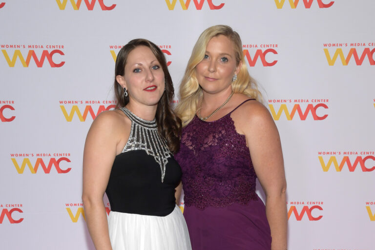 Michelle Licata and Virginia Giuffre attend the 2019 Women's Media Awards. (Photo by Ben Gabbe/Getty Images)