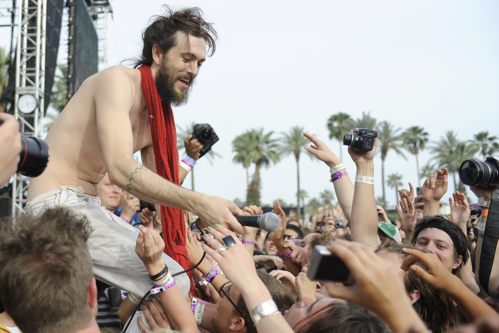 Alex Ebert of Edward Sharpe and the Magnetic Zeroes performs during Coachella 2010. (Photo by Tim Mosenfelder/Getty Images)