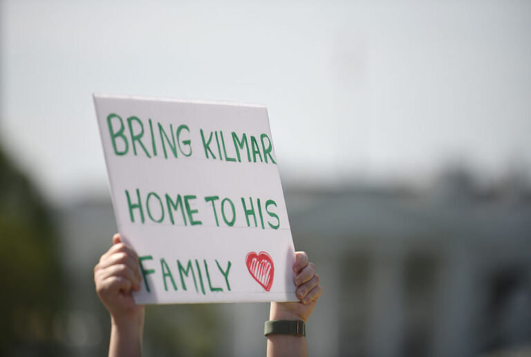 Since Garcia's abduction earlier this year, citizens have been rallying across the country to bring him home. Now that it looks like they succeeded, the Trump administration is still trying to find a way to deport the Maryland father. (Astrid Riecken / Getty Images)