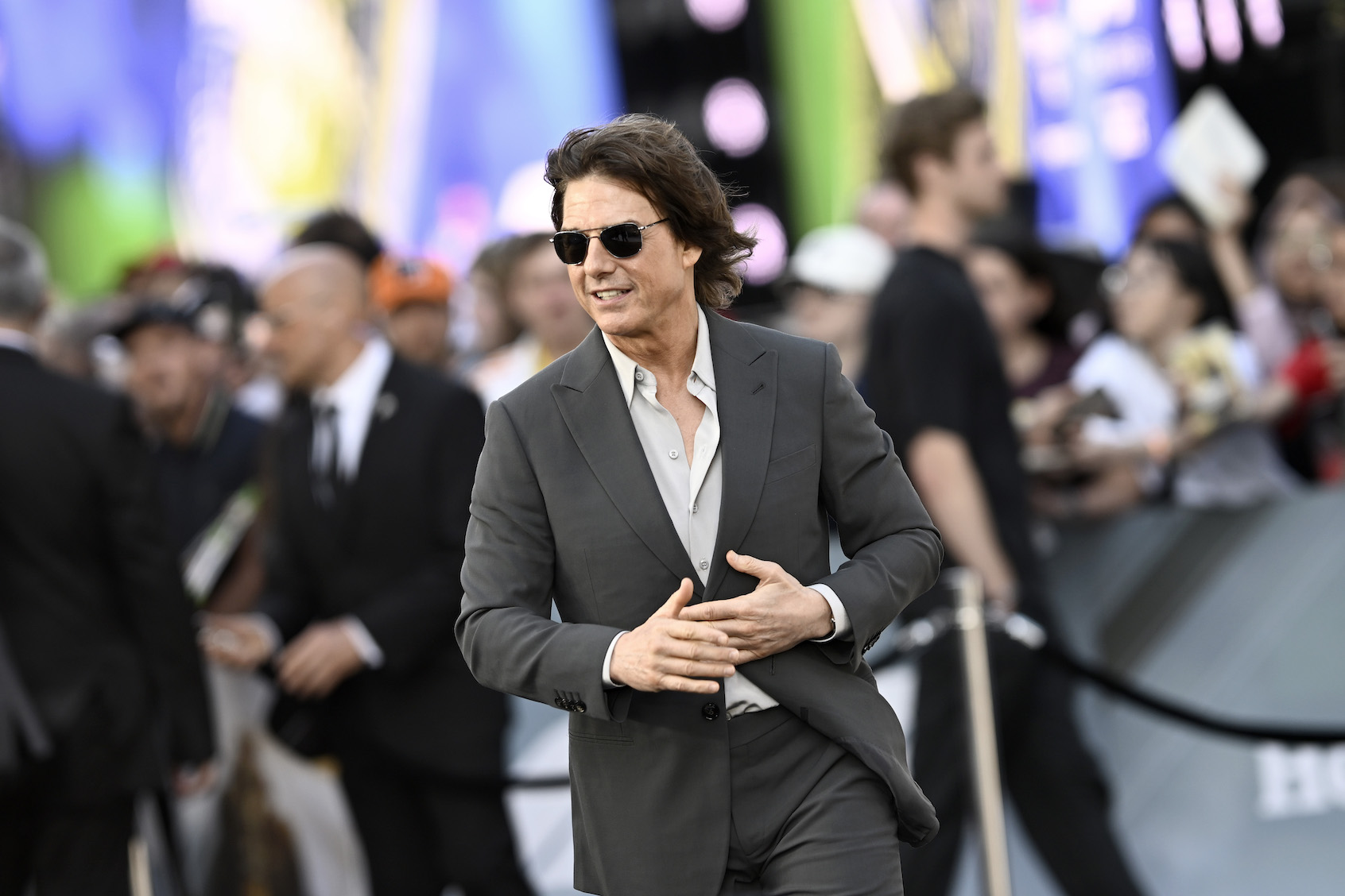 Tom Cruise attends the "F1: The Movie" European Premiere at Cineworld Leicester Square on June 23, 2025 in London, England. (Photo by Gareth Cattermole/Getty Images)