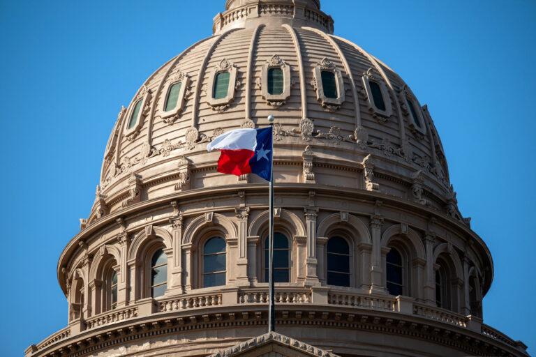 The Texas State Capitol is seen during a Texas Senate flooding committee hearing at the State Capitol. (Photo by Brandon Bell/Getty Images)