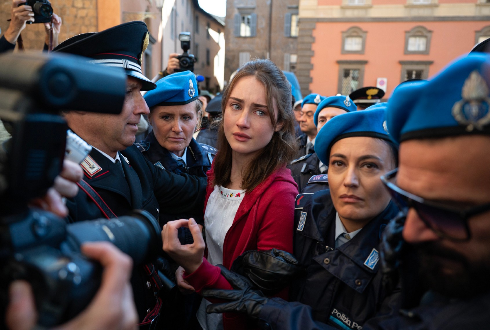 Grace Van Patten as Amanda Knox in "The Twisted Tale of Amanda Knox." (Disney/Andrea Miconi)