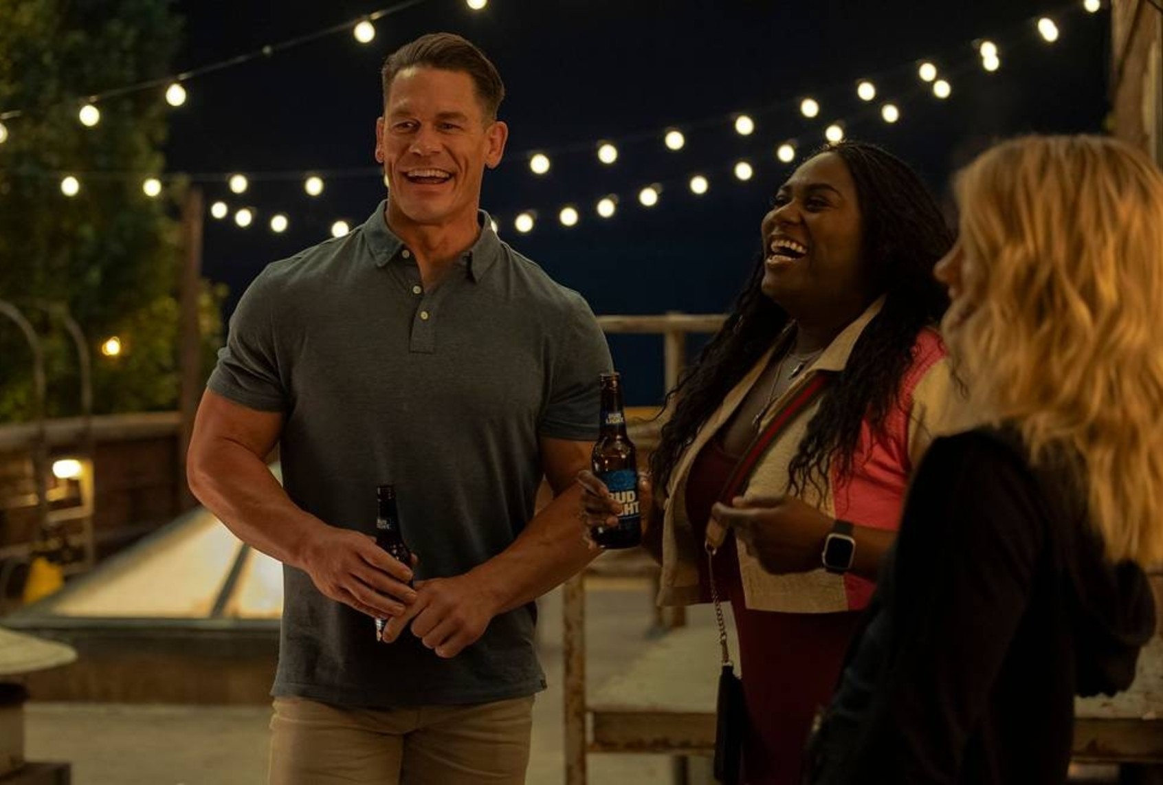 John Cena, Danielle Brooks and Jennifer Holland in "Peacemaker" (Erin Sintoes/HBO Max)
