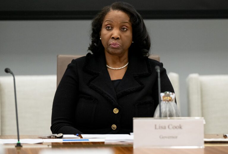 Lisa Cook, member of the Board of Governors of the US Federal Reserve, attends a meeting in Washington, DC, on June 25, 2025. (SAUL LOEB/AFP via Getty Images)