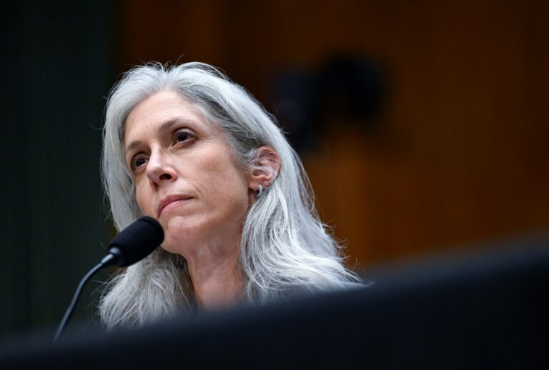 Susan Monarez takes part in a hearing on her nomination for Director of the Centers of Disease Control and Prevention on Wednesday June 25, 2025 in Washington, DC. (Matt McClain/The Washington Post via Getty Images)