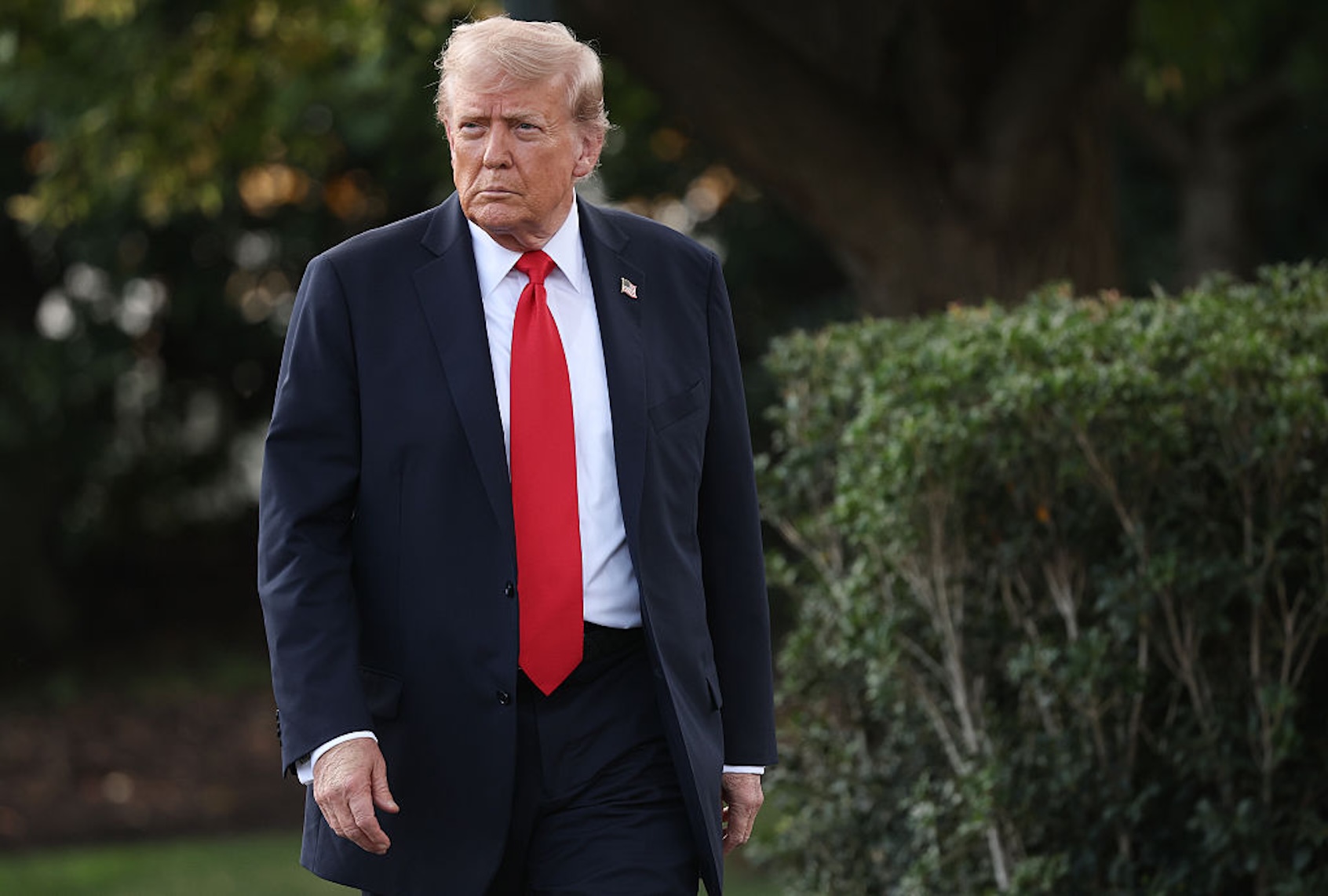 President Donald Trump departing the White House on Sept. 11, 2025. (Win McNamee/Getty Images))