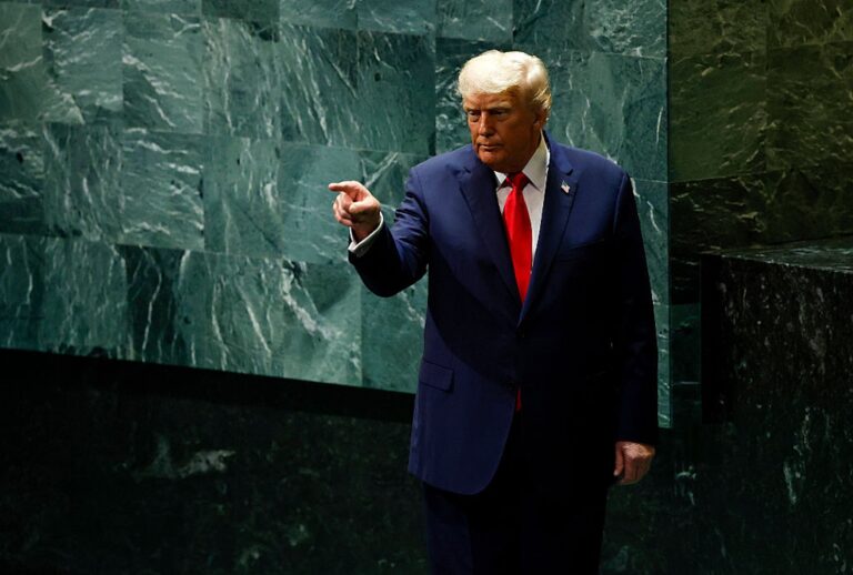 President Donald Trump at the United Nations General Assembly on Sept. 23, 2025. (Chip Somodevilla/Getty Images)