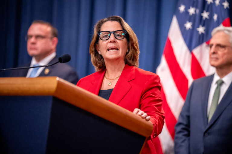 Former Deputy Attorney General Lisa Monaco now works for Microsoft. But President Trump's grudge over her investigation of 2020 election interference and classified documents has him continuing his threats to corporations over his perceived critics. (Andrew Harnik / Getty Images)
