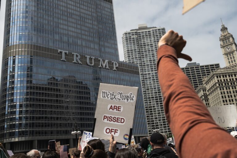 No Kings demonstration in Chicago, June 14, 2025. (Jim Vondruska/Getty Images)