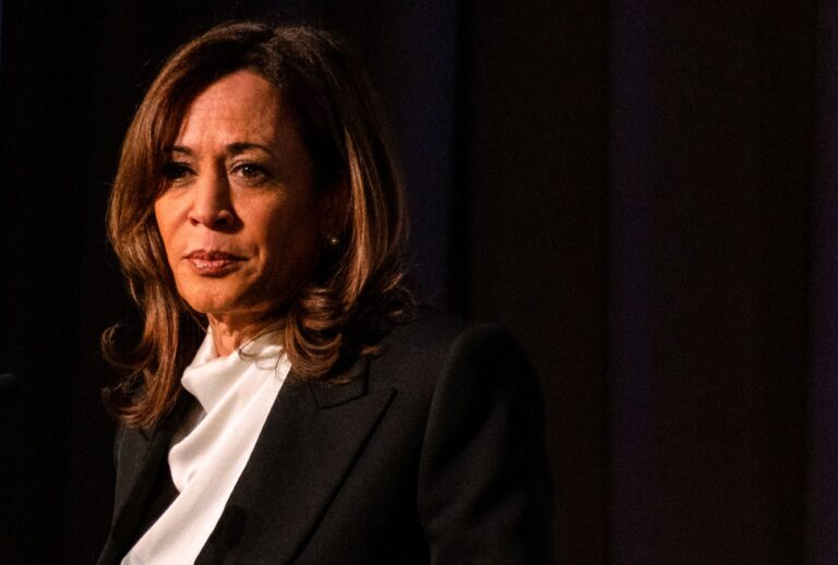 Former U.S. Vice President Kamala Harris at the Emerge 20th Anniversary Gala in San Francisco, California, on April 30, 2025. (CAMILLE COHEN/AFP via Getty Images)