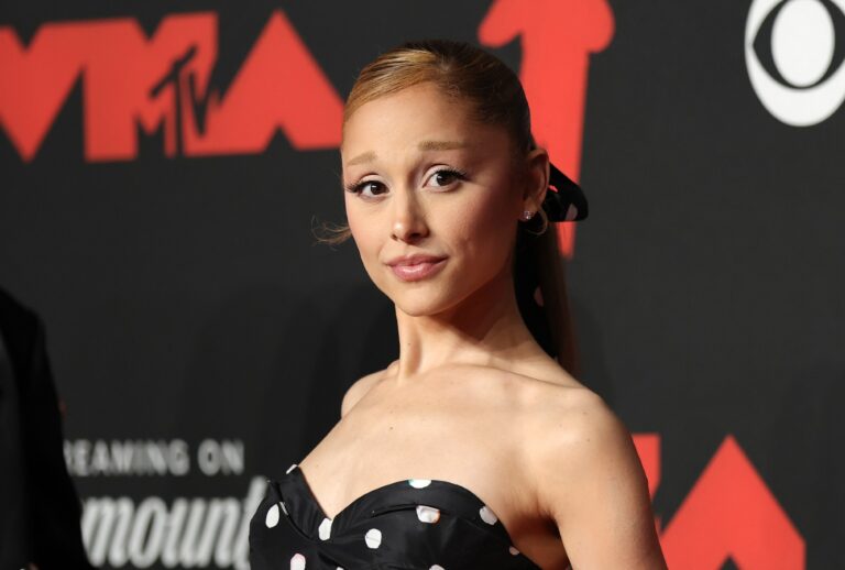 Ariana Grande attends the 2025 MTV Video Music Awards at UBS Arena on September 07, 2025 in Elmont, New York. (Dia Dipasupil/FilmMagic)