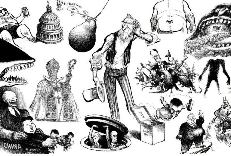 A political cartoon by Pat Oliphant (Magnolia Pictures)