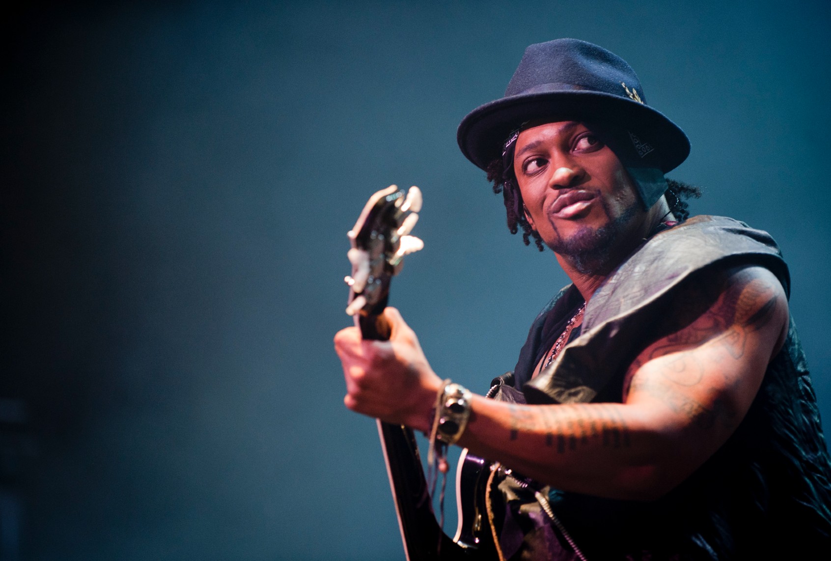 D'Angelo performs at Brixton Academy on February 4, 2012 in London, England (Nick Pickles/WireImage/Getty Images)