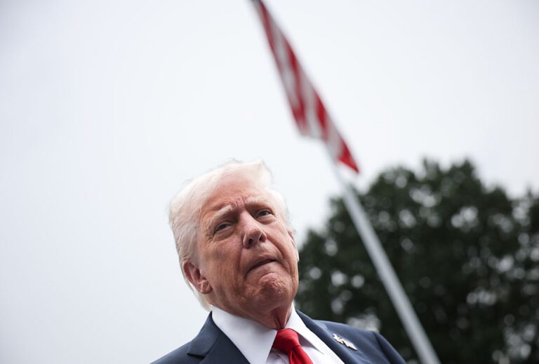 Trump fumes at Reagan ad ripping tariffs President Donald Trump departs the White House on Sept. 30, 2025. (Win McNamee/Getty Images)