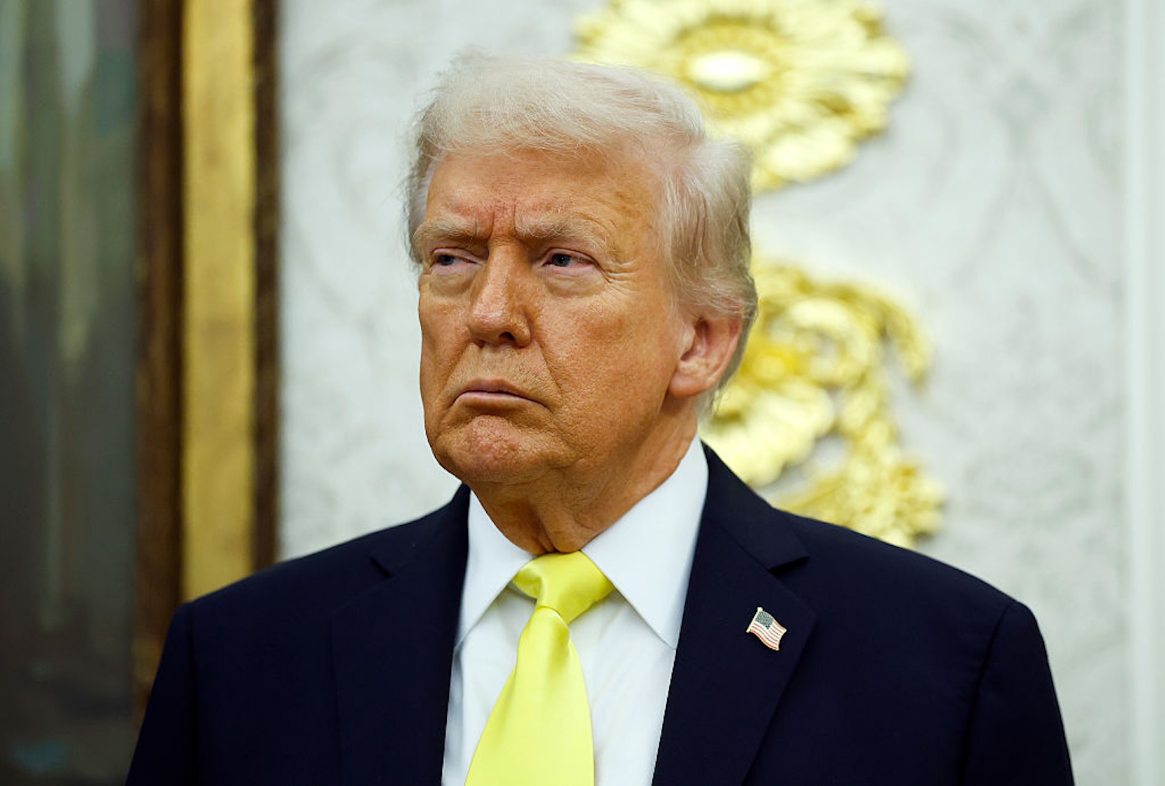 President Donald Trump holds a press conference  on Oct. 15, 2025. (Kevin Dietsch/Getty Images)