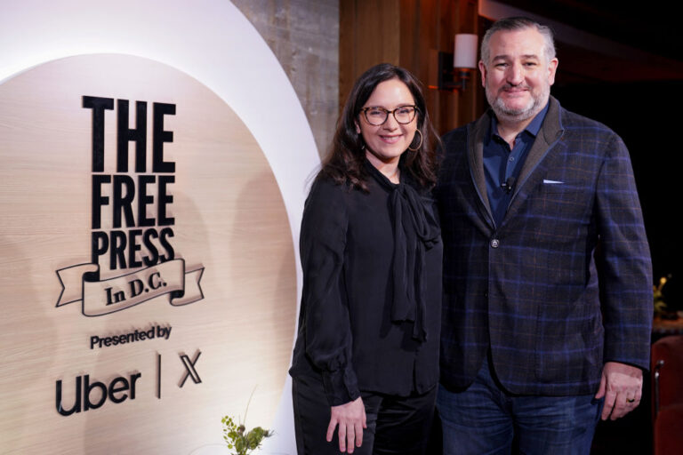 Bari Weiss, pictured here with guest Sen. Ted Cruz, has been appointed to be Editor-in-Chief of CBS news, despite an appalling lack of journalism experience outside opinion writing. (Leigh Vogel / Stringer / Getty Images)