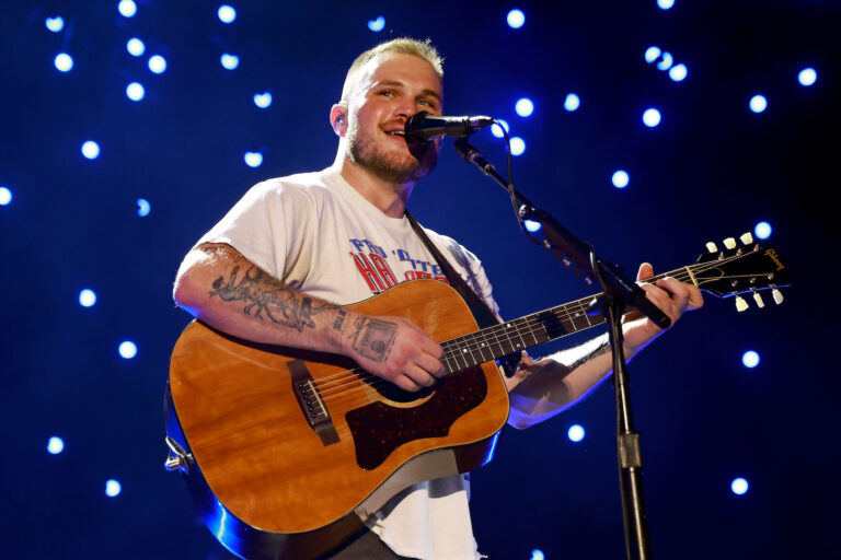 Zach Bryan performs at MetLife Stadium on July 20, 2025 in East Rutherford, New Jersey. (Photo by Taylor Hill/Getty Images)