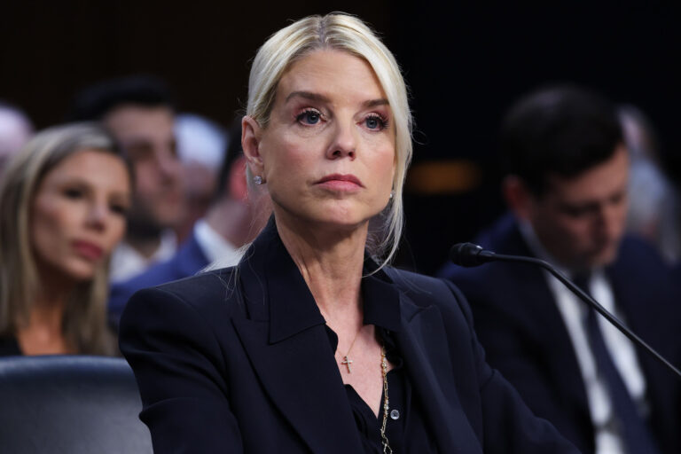 U.S. Attorney General Pam Bondi testifies before the Senate Judiciary Committee. (Photo by Win McNamee/Getty Images)