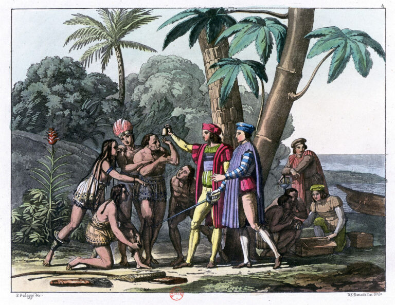 Columbus Day was instituted in the U.S. in 1937 and was staple American holiday for decades. After years of pressure for historians and Native Americans, it was President Biden that declared a simultaneous holiday — Indigenous Peoples' Day. This year, Trump "brought back" Columbus Day in honor of "the first American hero." (Ann Ronan Pictures / Print Collector / Getty Images)