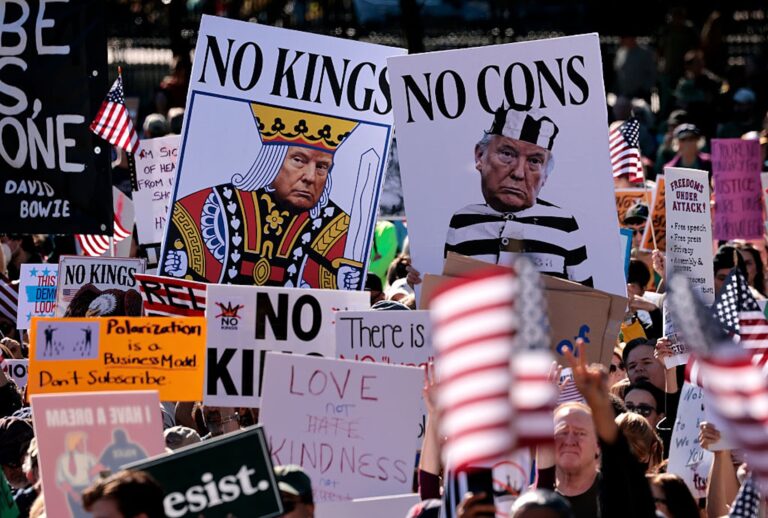 How "No Kings" missed the mark Protesters attend the No Kings march on Boston Common on Oct. 18, 2025. (Craig F. Walker/The Boston Globe via Getty Images)