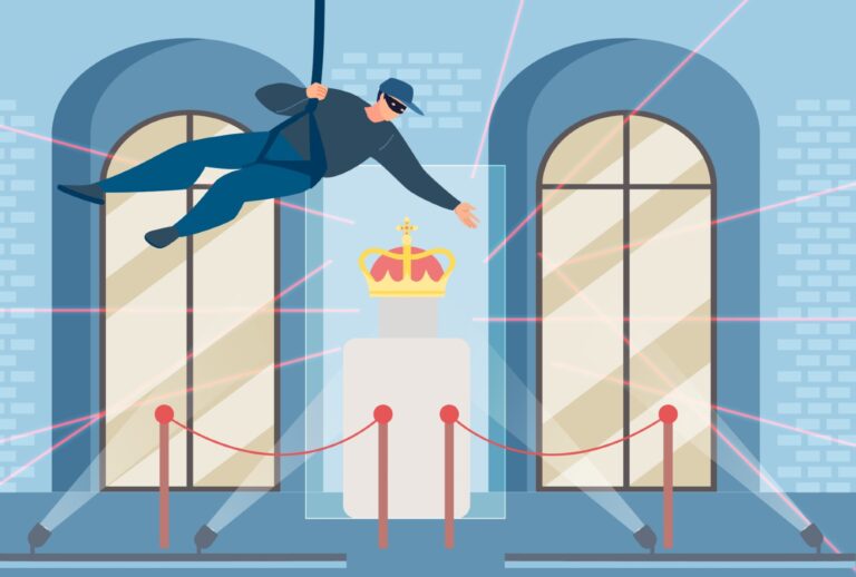 Heists don't hit the way they used to Thief stealing precious crown in a museum (Tera Vector/Getty Images)