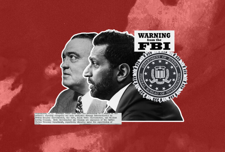 Kash Patel: Making the FBI scary again (Photo illustration by Salon / Getty Images / Bettmann / Andrew Harnik / Neal McNeil / Library of Congress)