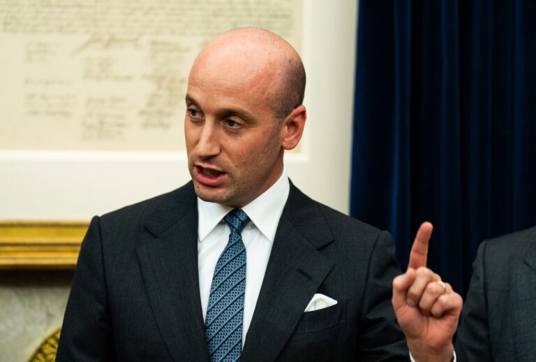 Cuts hamper Miller's war on the left White House Deputy Chief of Staff Stephen Miller speaks at the White House on September 25, 2025. (Demetrius Freeman/The Washington Post via Getty Images)