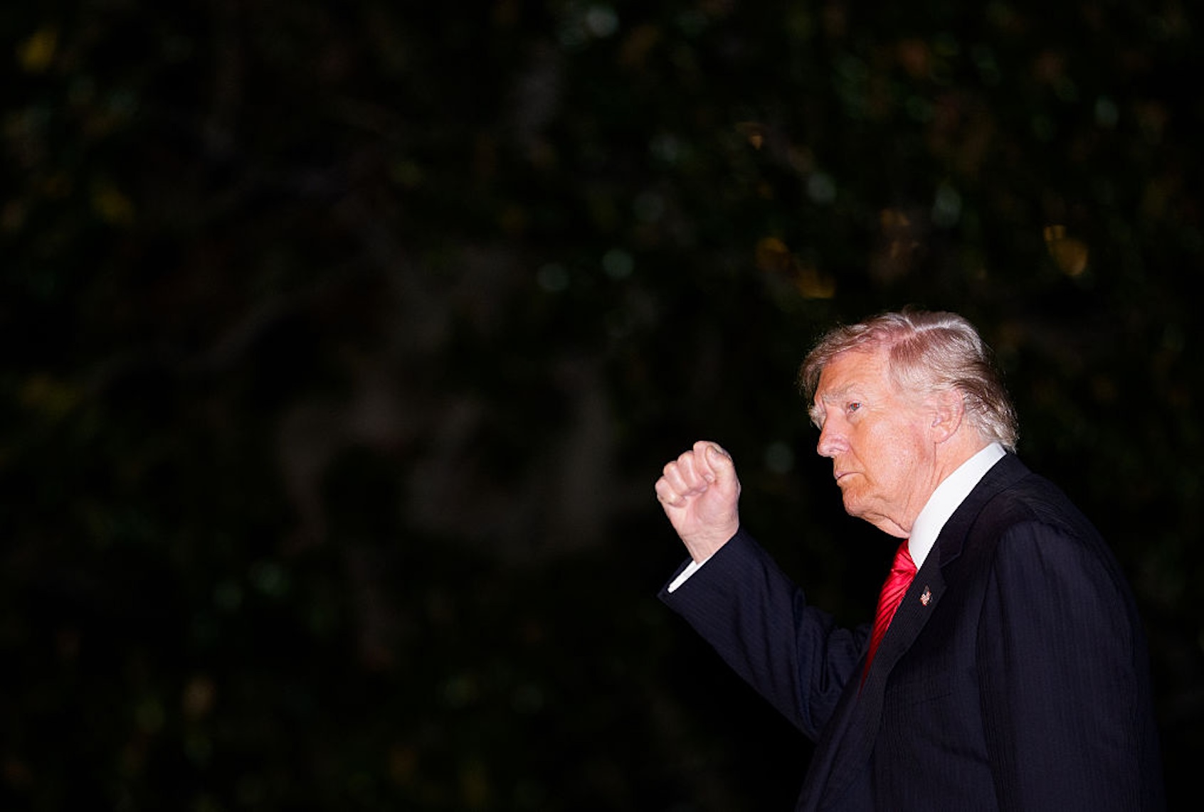 President Donald Trump arrives at the White House on Nov. 2, 2025. (Aaron Schwartz/Getty Images)
