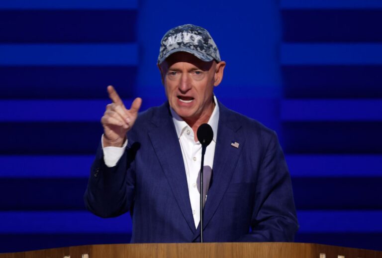 Sen. Mark Kelly, D-Ariz., ahead of the Democratic National Convention on Aug. 21, 2024. (Chip Somodevilla/Getty Images)