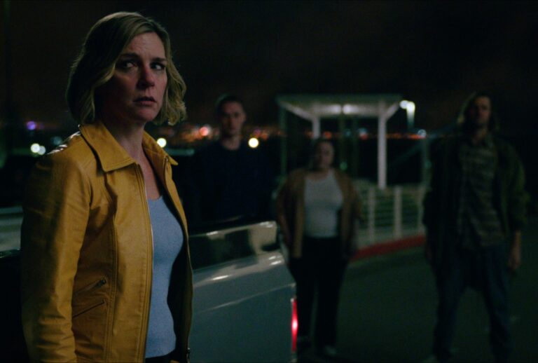 Rhea Seehorn in "Pluribus" (Apple TV)