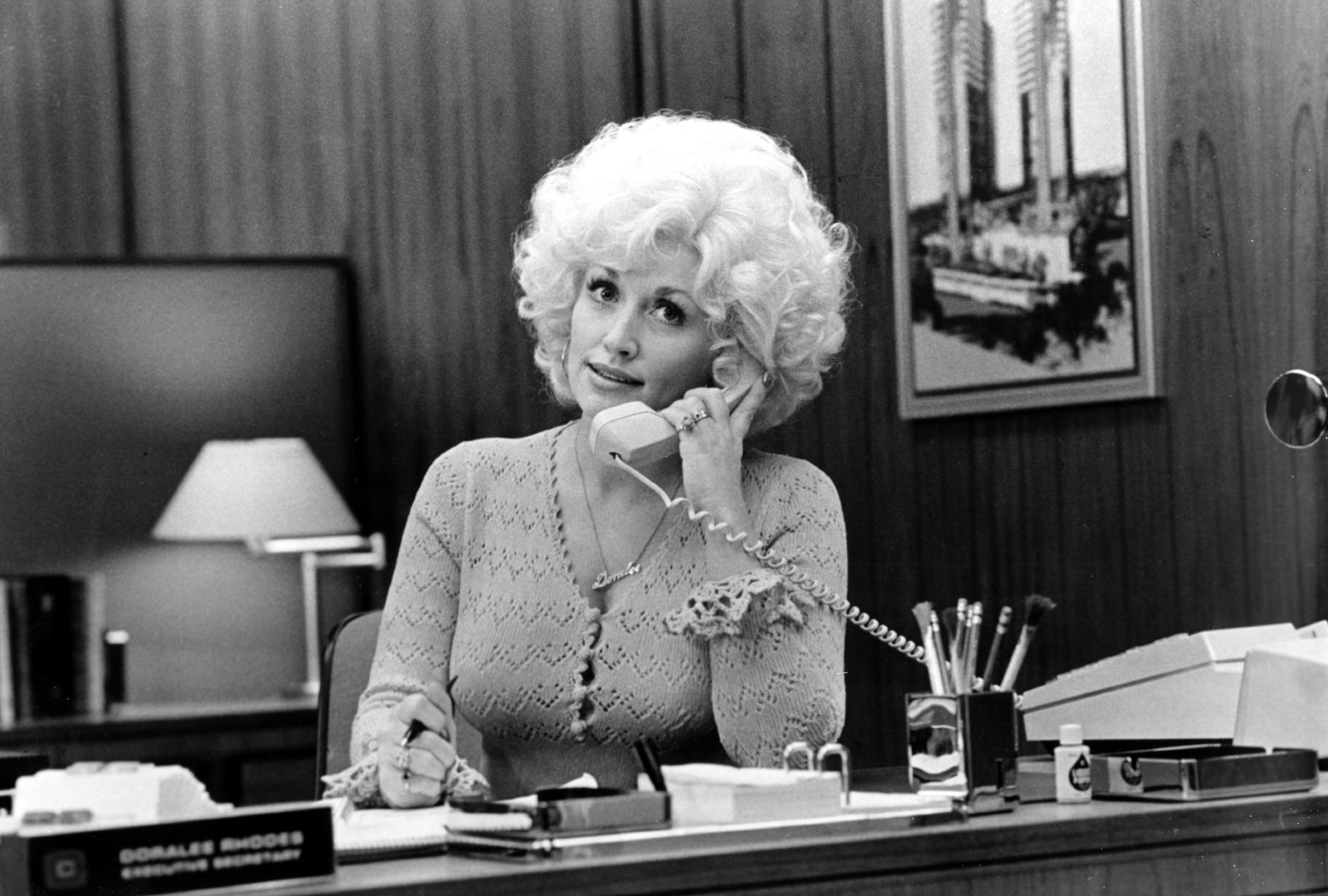 Dolly Parton in a scene from the movie "9 to 5" (Michael Ochs Archives/Getty Images)