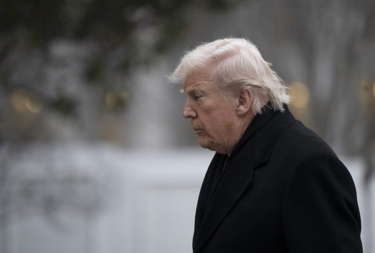 WASHINGTON, DC - DECEMBER 17:  
President Donald J. Trump returns to the White House before his address tonight on December 17, 2025 in Washington, D.C.. (Photo by Marvin Joseph/The Washington Post via Getty Images)