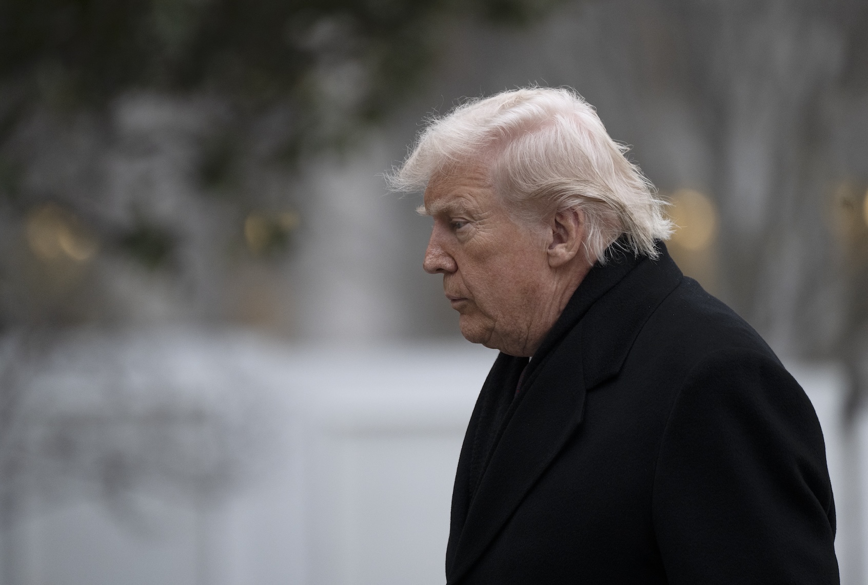 WASHINGTON, DC - DECEMBER 17:  
President Donald J. Trump returns to the White House before his address tonight on December 17, 2025 in Washington, D.C.. (Photo by Marvin Joseph/The Washington Post via Getty Images)