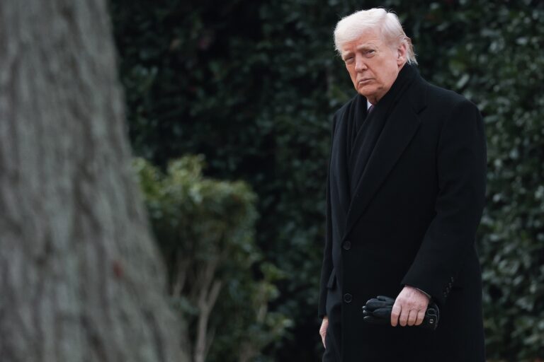 U.S. President Donald Trump departs the White House December 17, 2025 in Washington, DC. (Photo by Win McNamee/Getty Images)