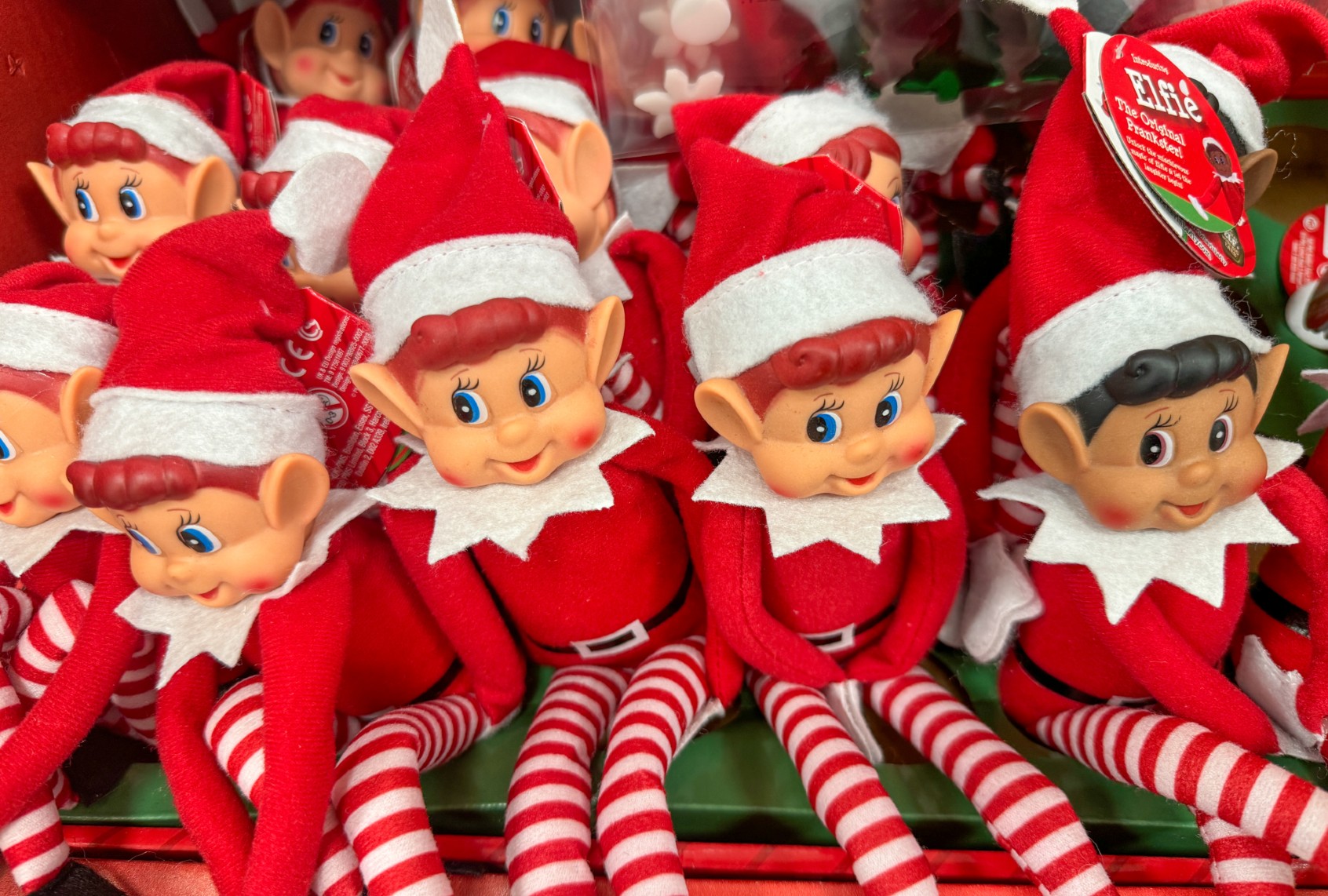 Elf on the Shelf toys are displayed for sale on November 18, 2024 in Bath, England (Anna Barclay/Getty Images)