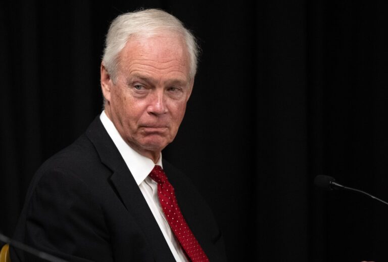 Ron Johnson, United States senator from Wisconsin, during a congressional hearing on Thursday, November 13, 2025. (Hans Gutknecht/MediaNews Group/Los Angeles Daily News via Getty Images)