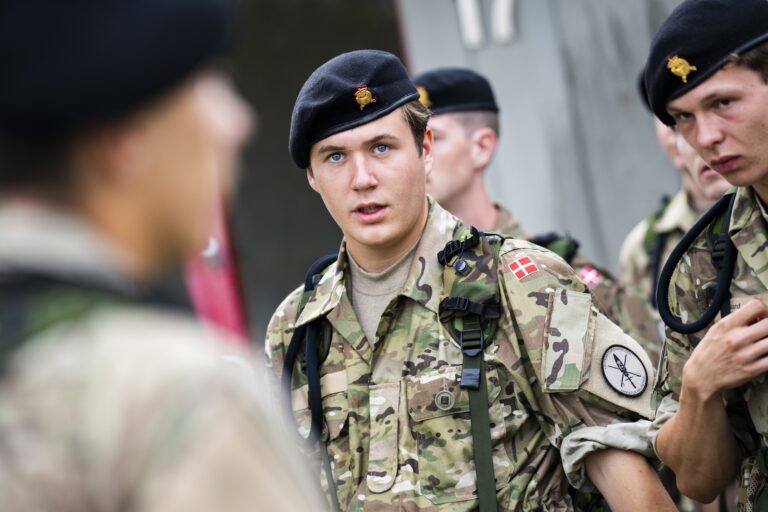 Crown Prince Christian of Denmark participates in the Danish Armed Forces Lieutenant Training at Antvorskov Guard Hussar Barracks on August 14, 2025 in Slagelse, Denmark. (Photo by Martin Sylvest Andersen/Getty Images)