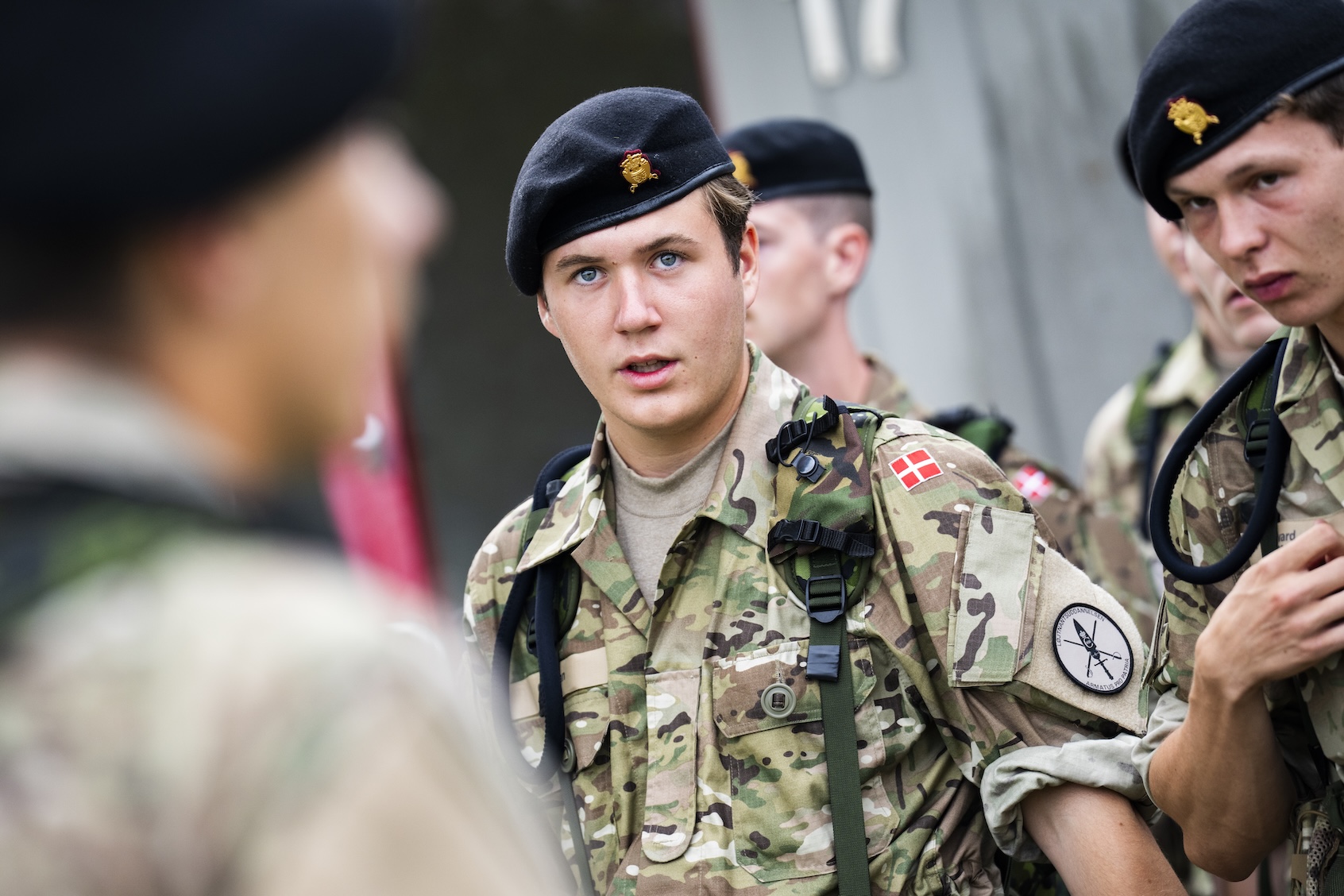 Crown Prince Christian of Denmark participates in the Danish Armed Forces Lieutenant Training at Antvorskov Guard Hussar Barracks on August 14, 2025 in Slagelse, Denmark. (Photo by Martin Sylvest Andersen/Getty Images)